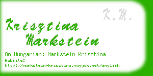 krisztina markstein business card